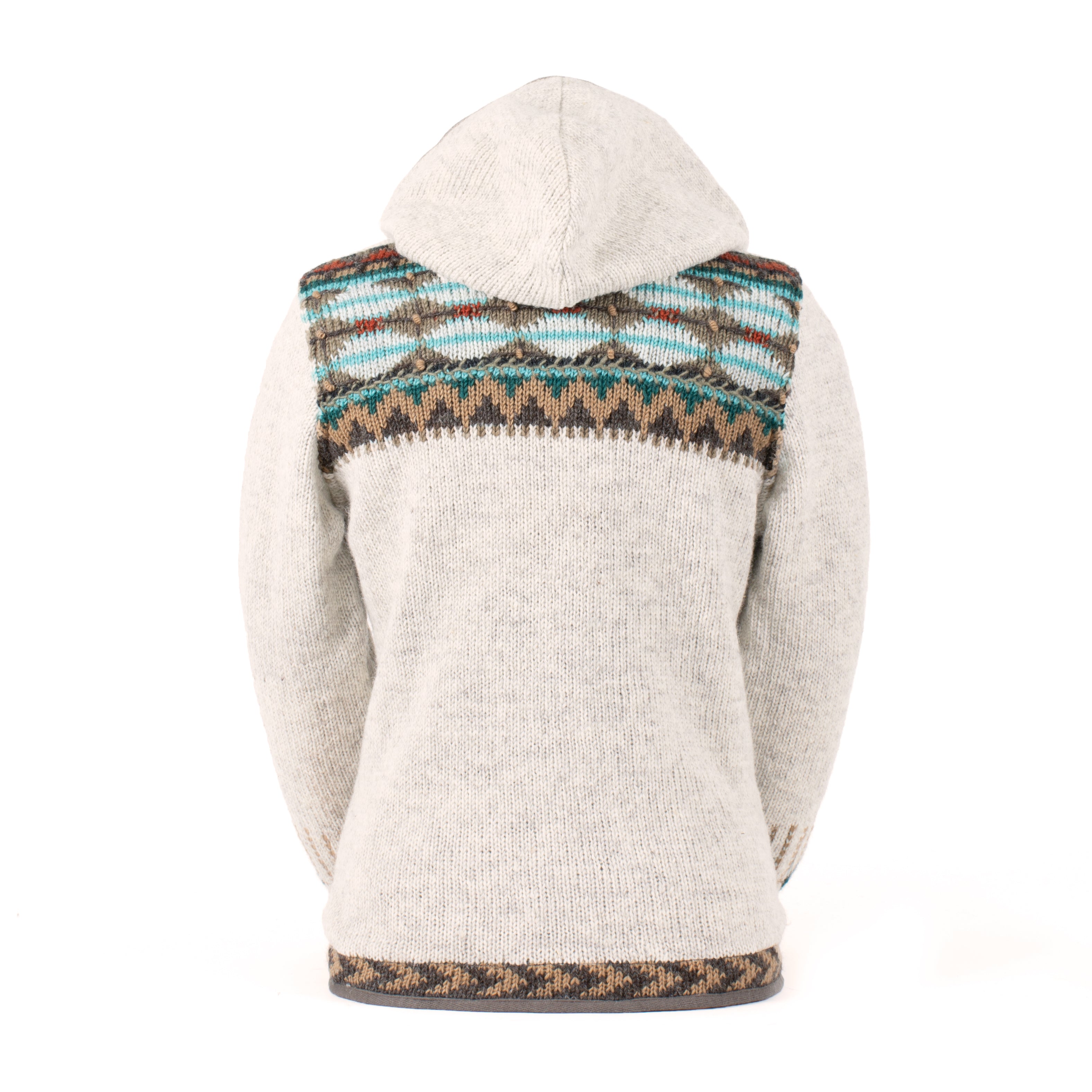 Dakotah Wool Sweater - Western Knit with Hood & Zip – Lost