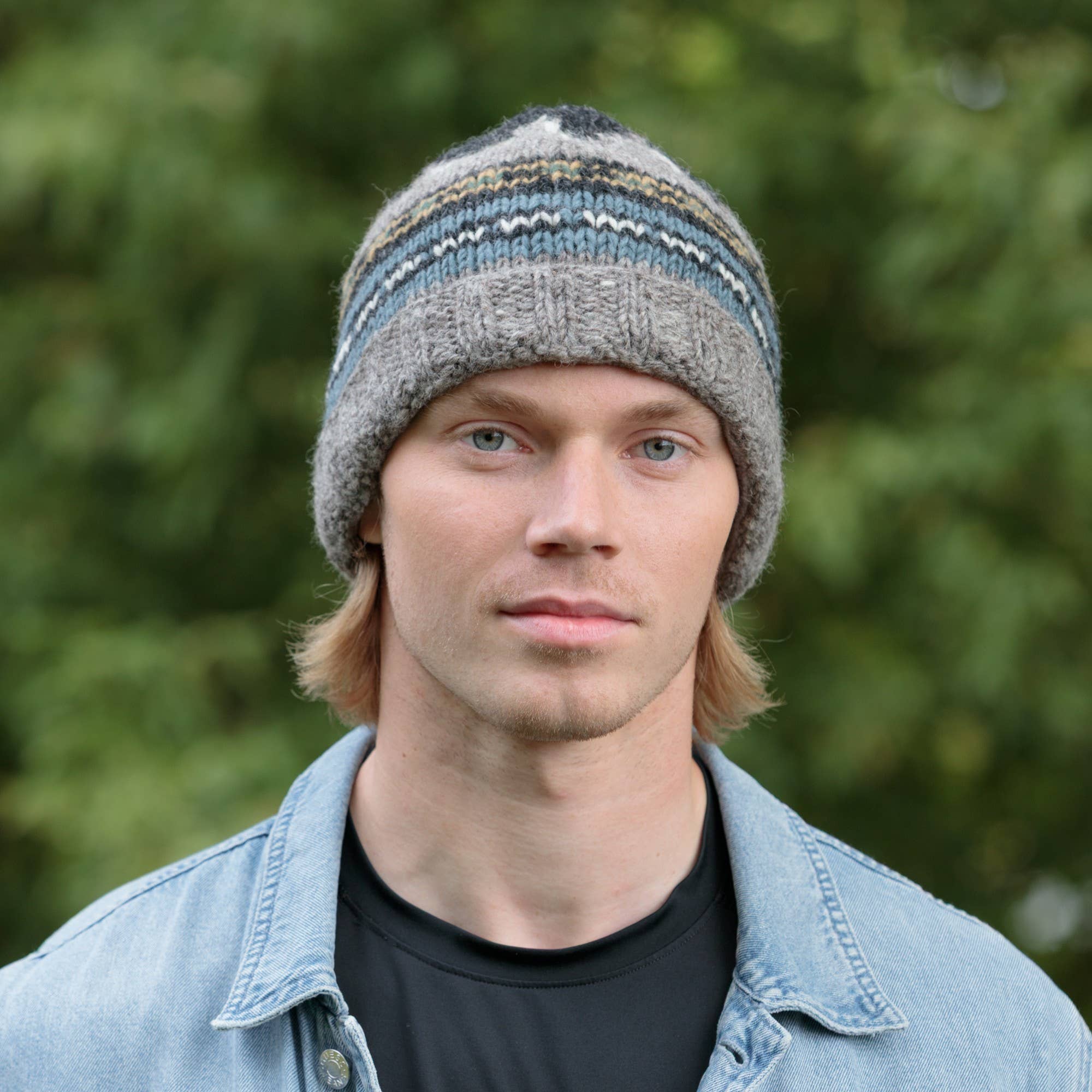 Jackson Wool Knit Stripe Beanie Hat