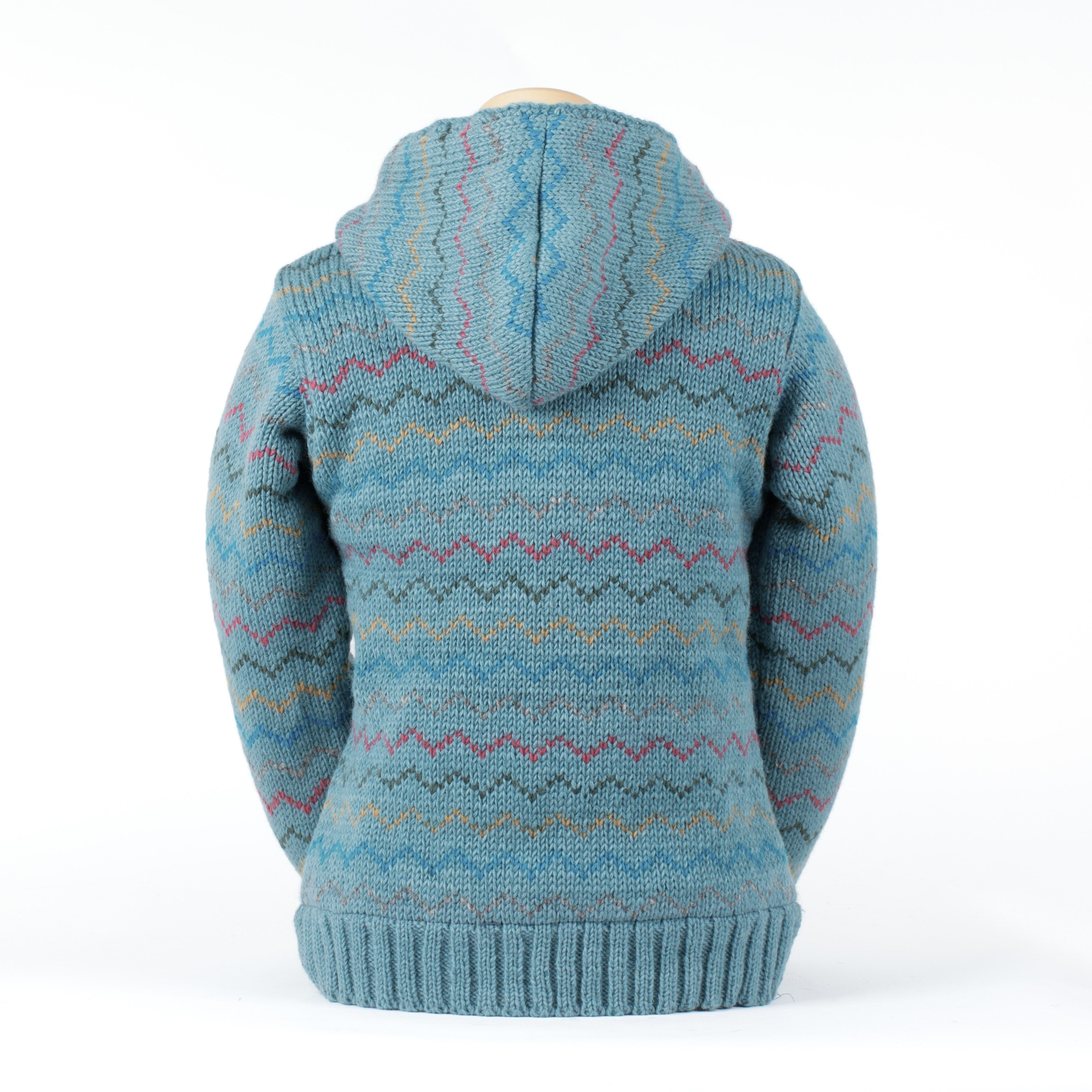 Ziggy Women's Wool Knit Chevron Sweater Hoodie – Lost Horizons CA