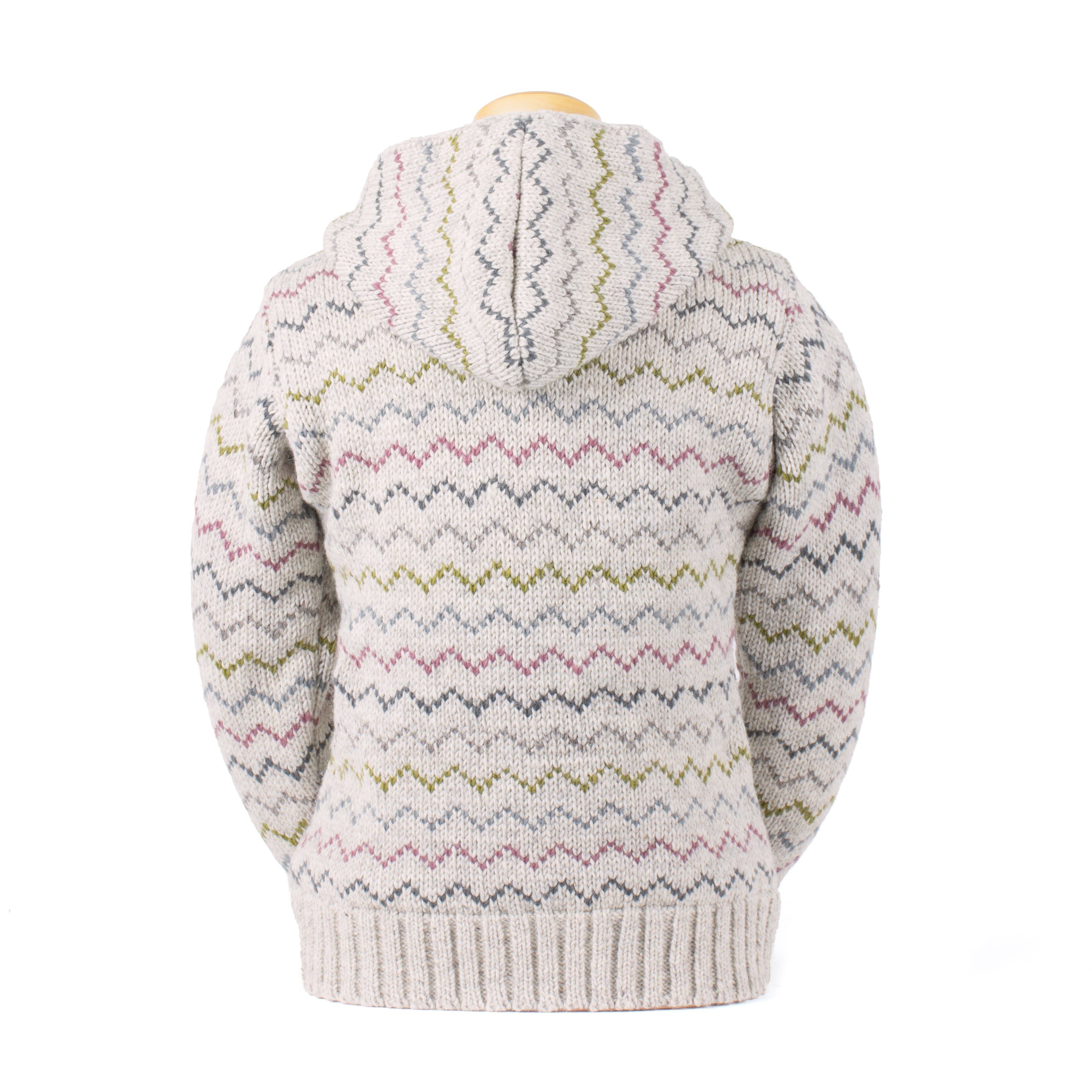 Ziggy Women's Wool Knit Chevron Sweater Hoodie – Lost Horizons CA