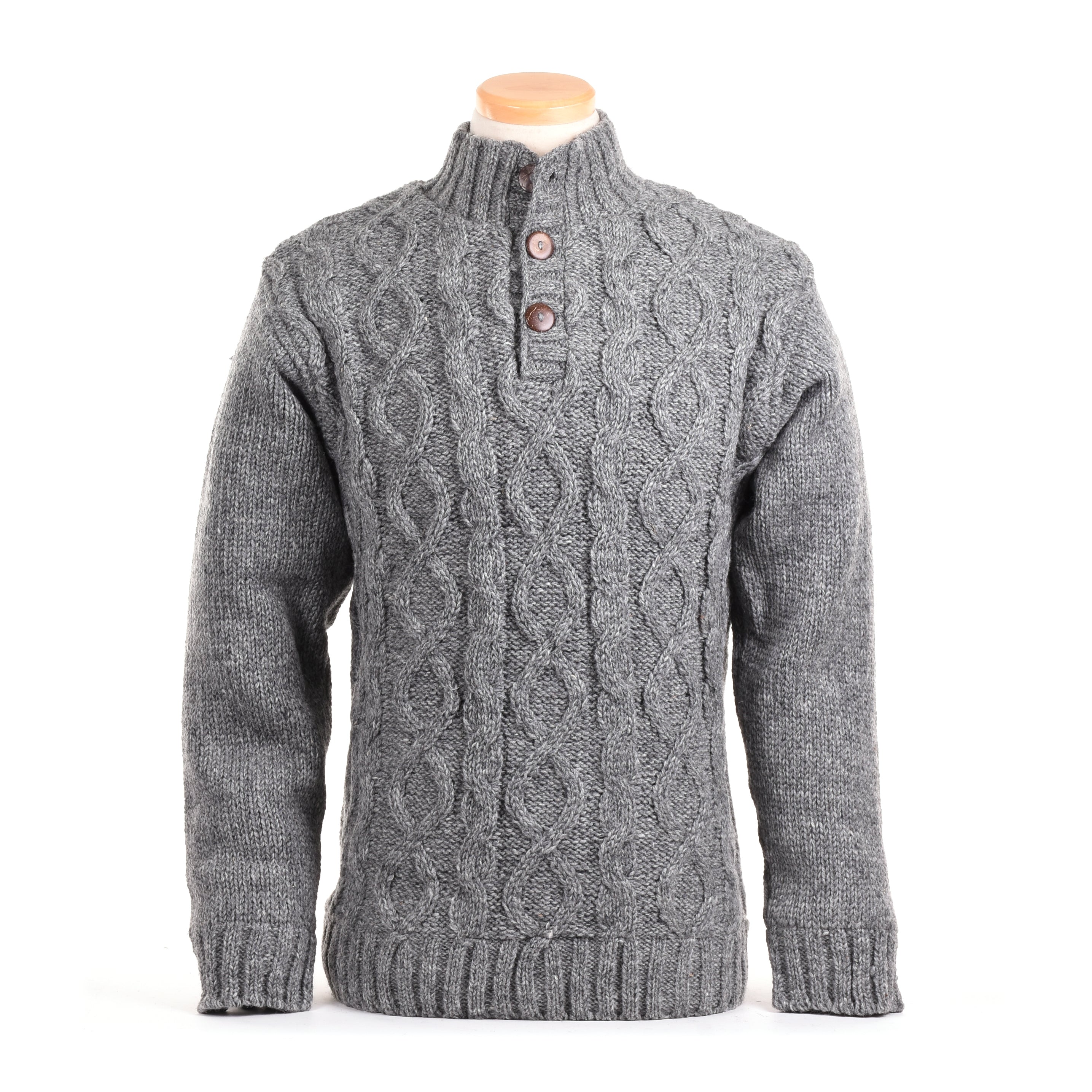 Connery - Cable Knit Wool Pullover Sweater – Lost Horizons CA