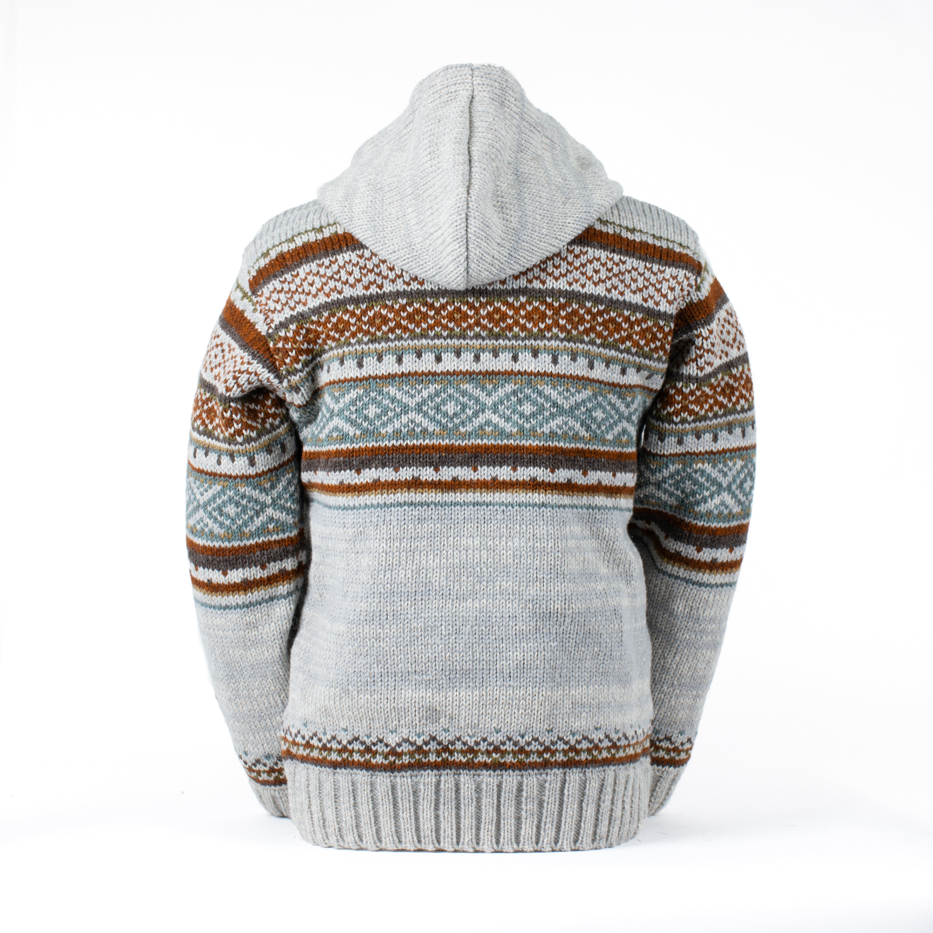 Jorgen Wool Hoodie Sweater – Nordic Knit, Fleece Lined – Lost