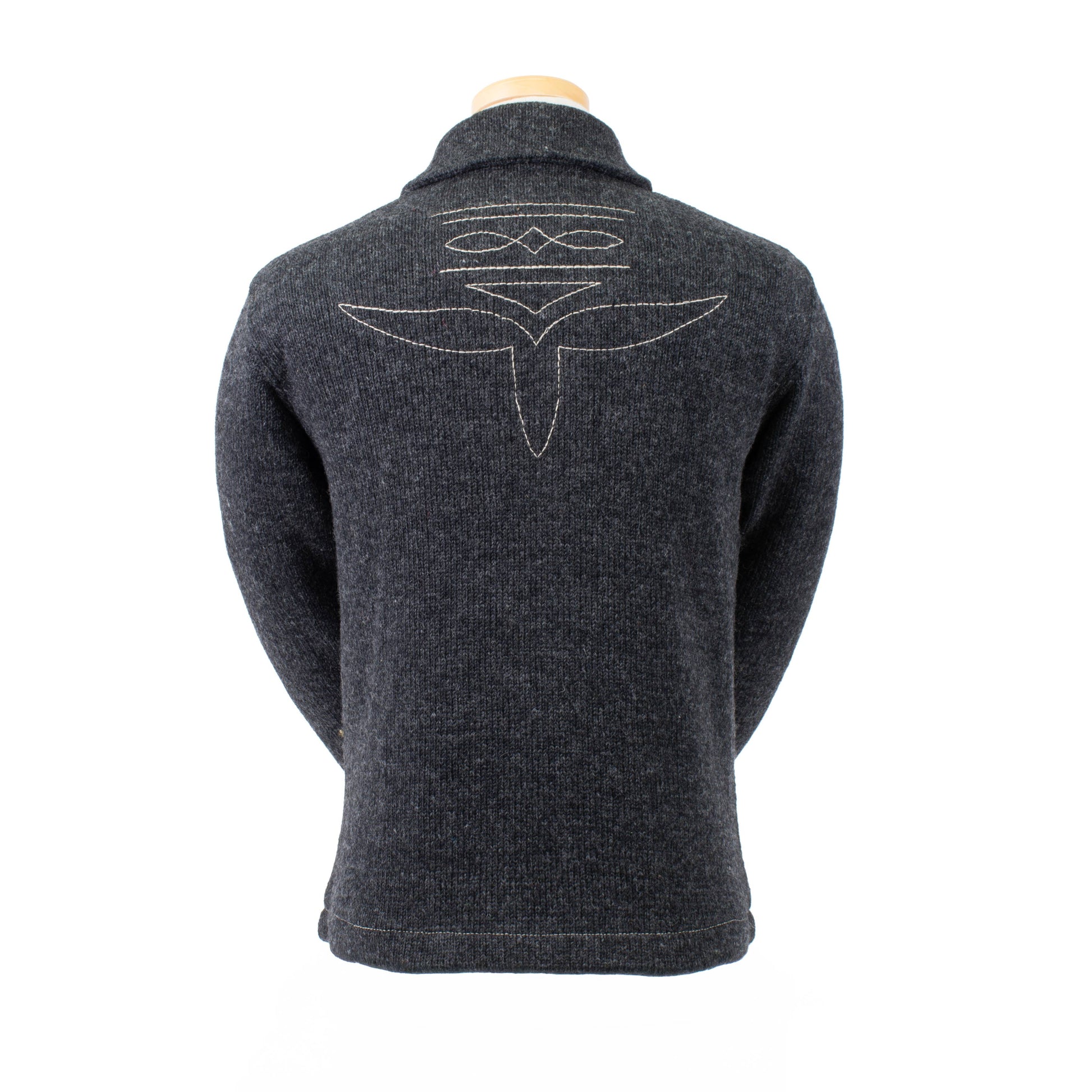 Rider Wool Zip Jacket with Boot Stitch Detail