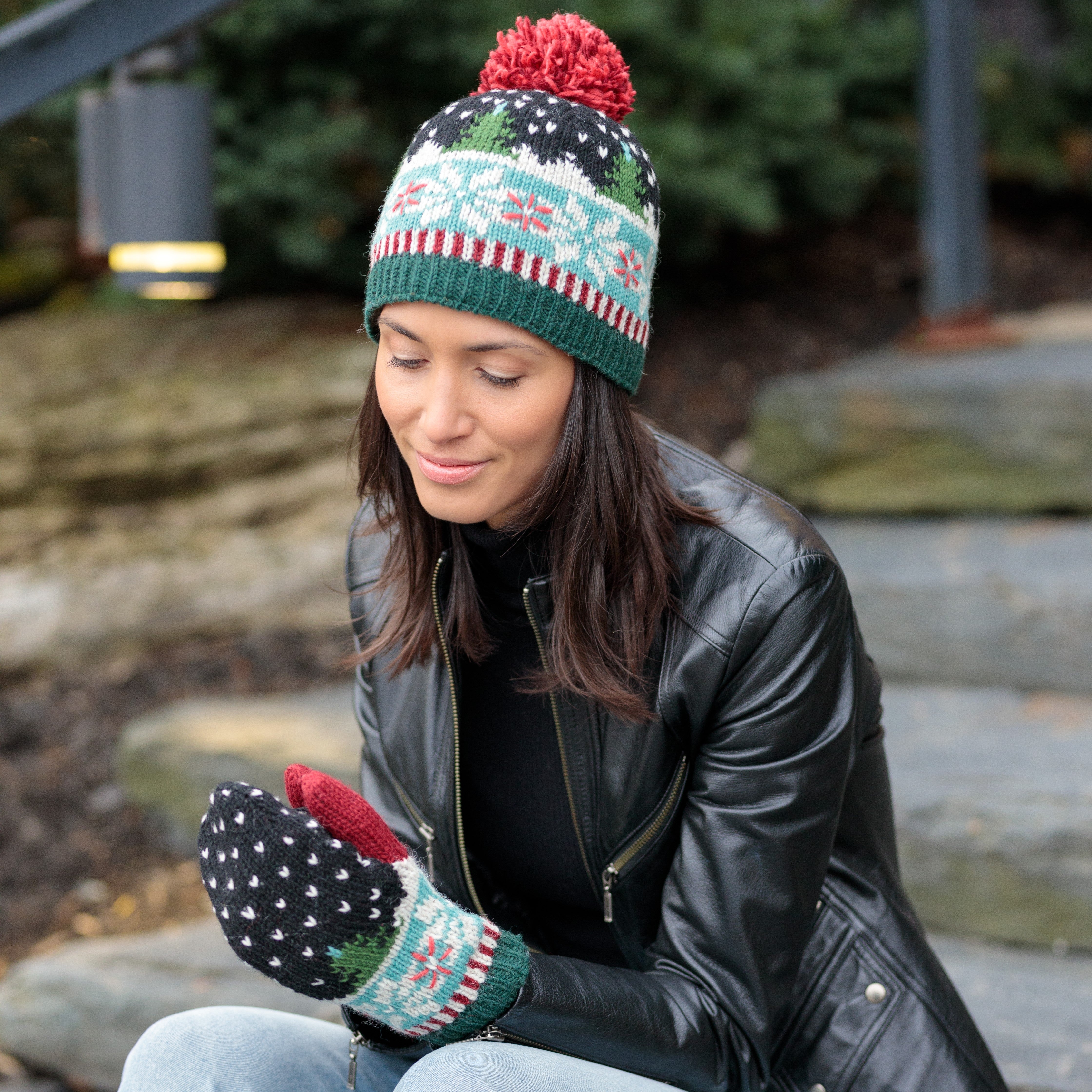帽子 Neil Barrett wool beanie Noel Holiday Fair Isle Pom Beanie Hat – Lost Horizons CA
