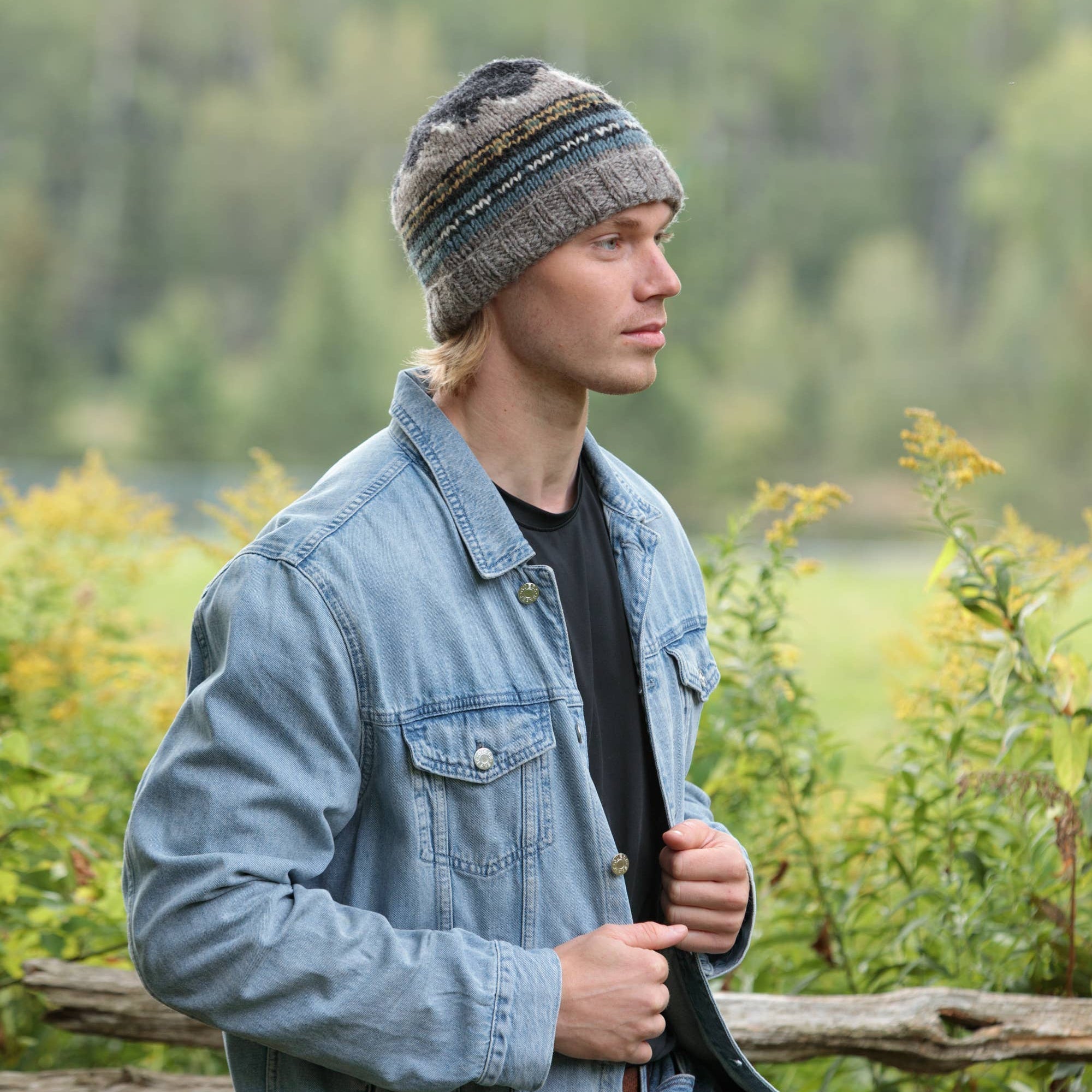 Jackson Wool Knit Stripe Beanie Hat