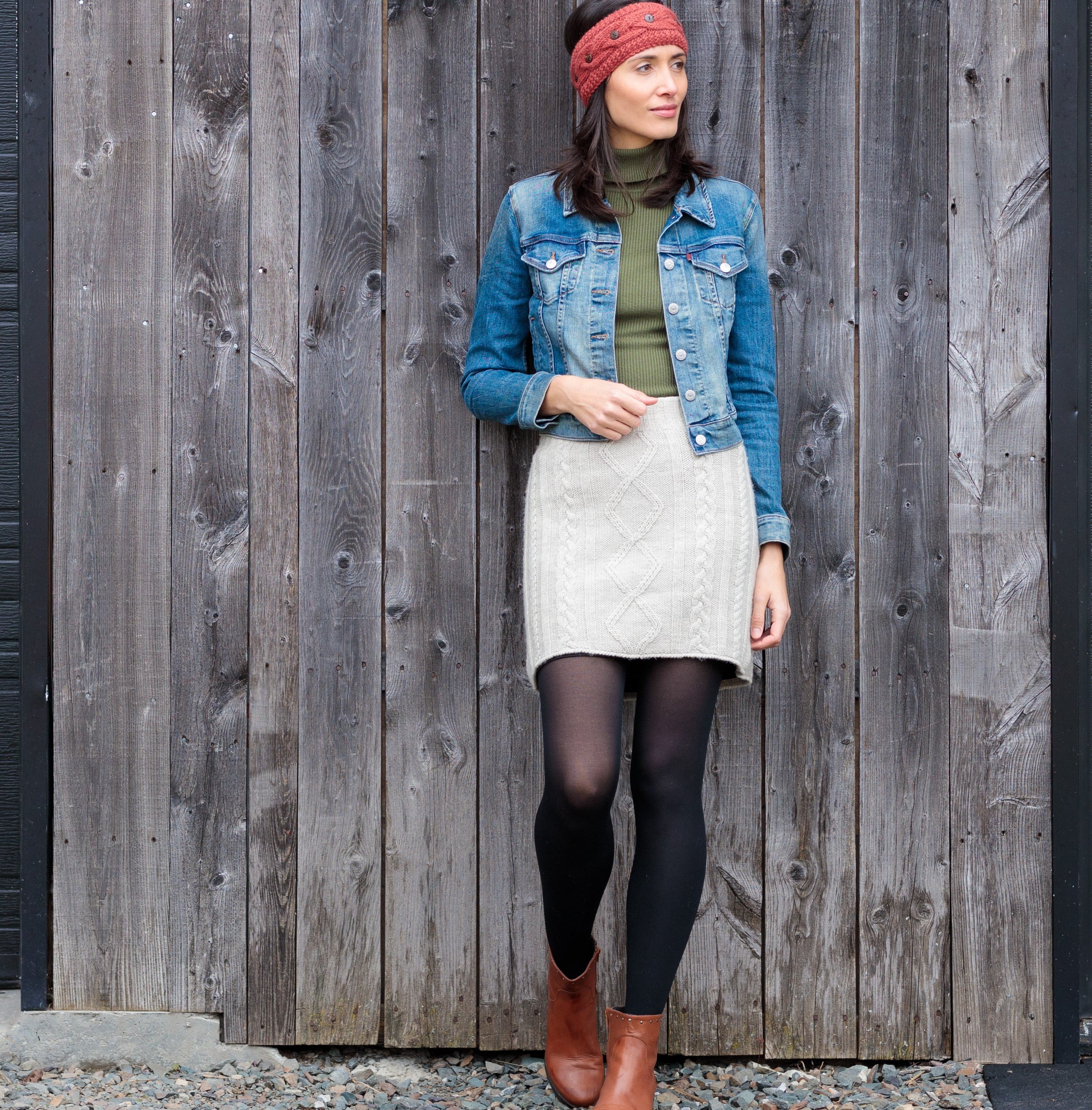 Grace Skirt - Aran cable knit 100% wool skirt – Lost Horizons CA