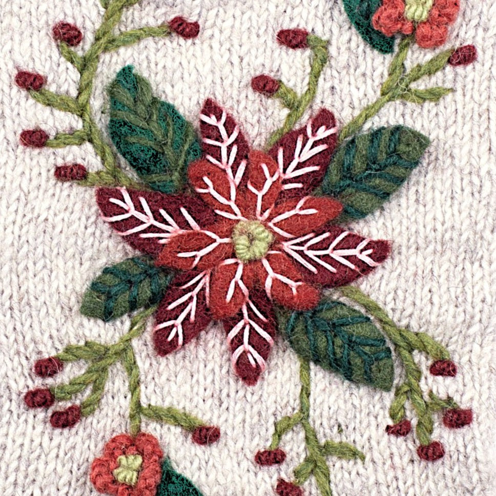 Chaussette de Noël en laine Winter Bloom