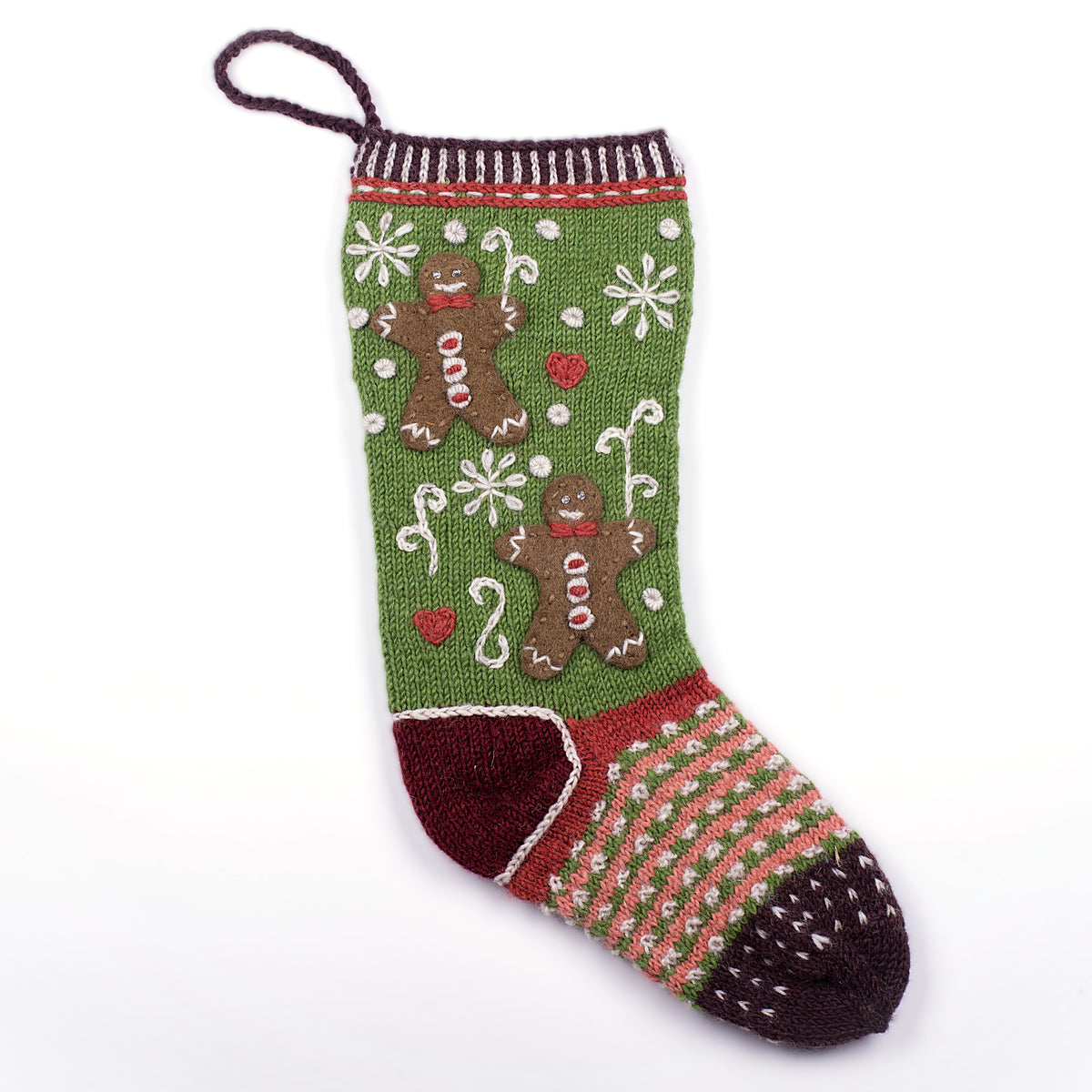 Chaussette de Noël en laine Gingerfolk