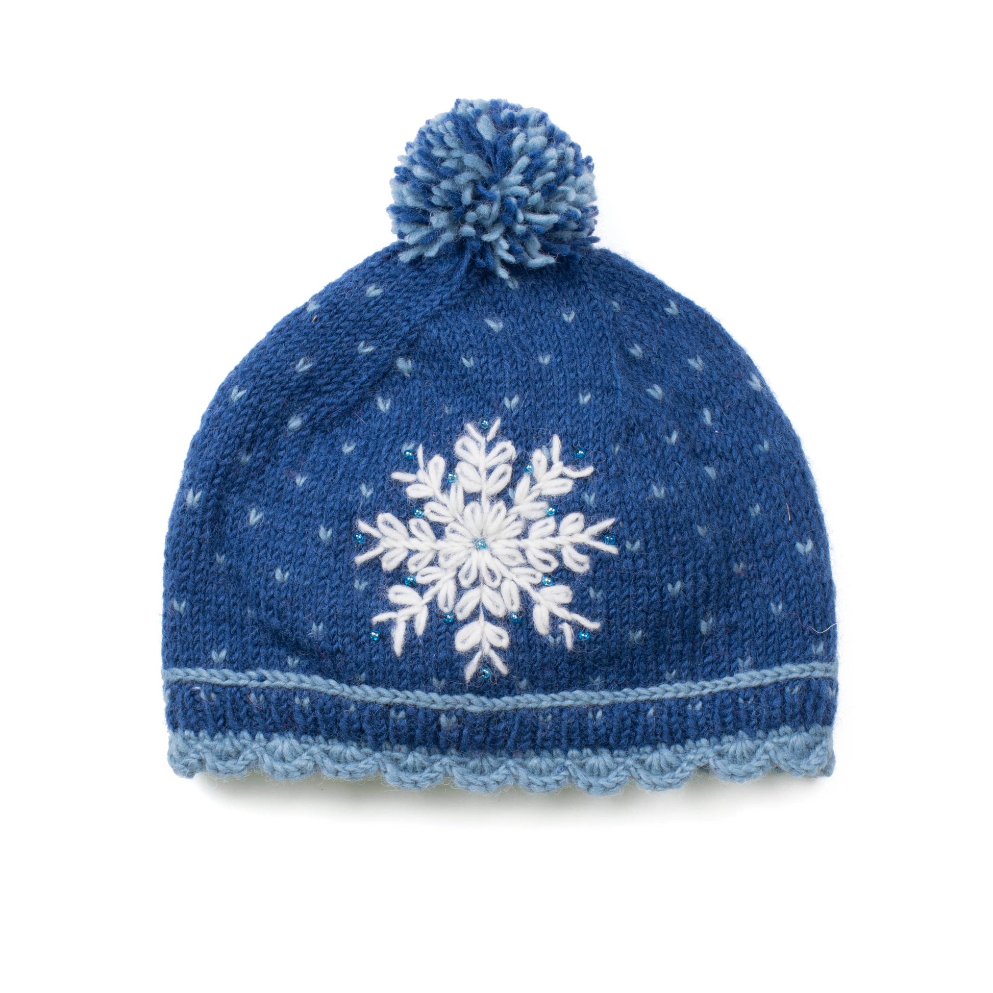 Anoushka Snowflake Embroidered Beanie