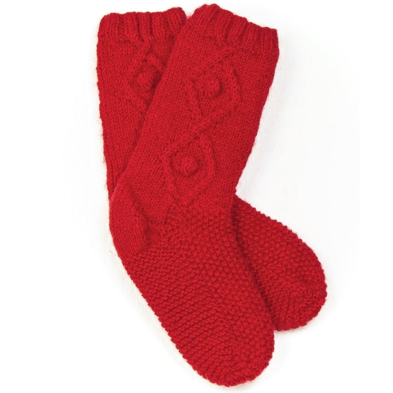 Hand Knitted Wool Women's Socks, Cosy Vintage Woolen Socks, Gift