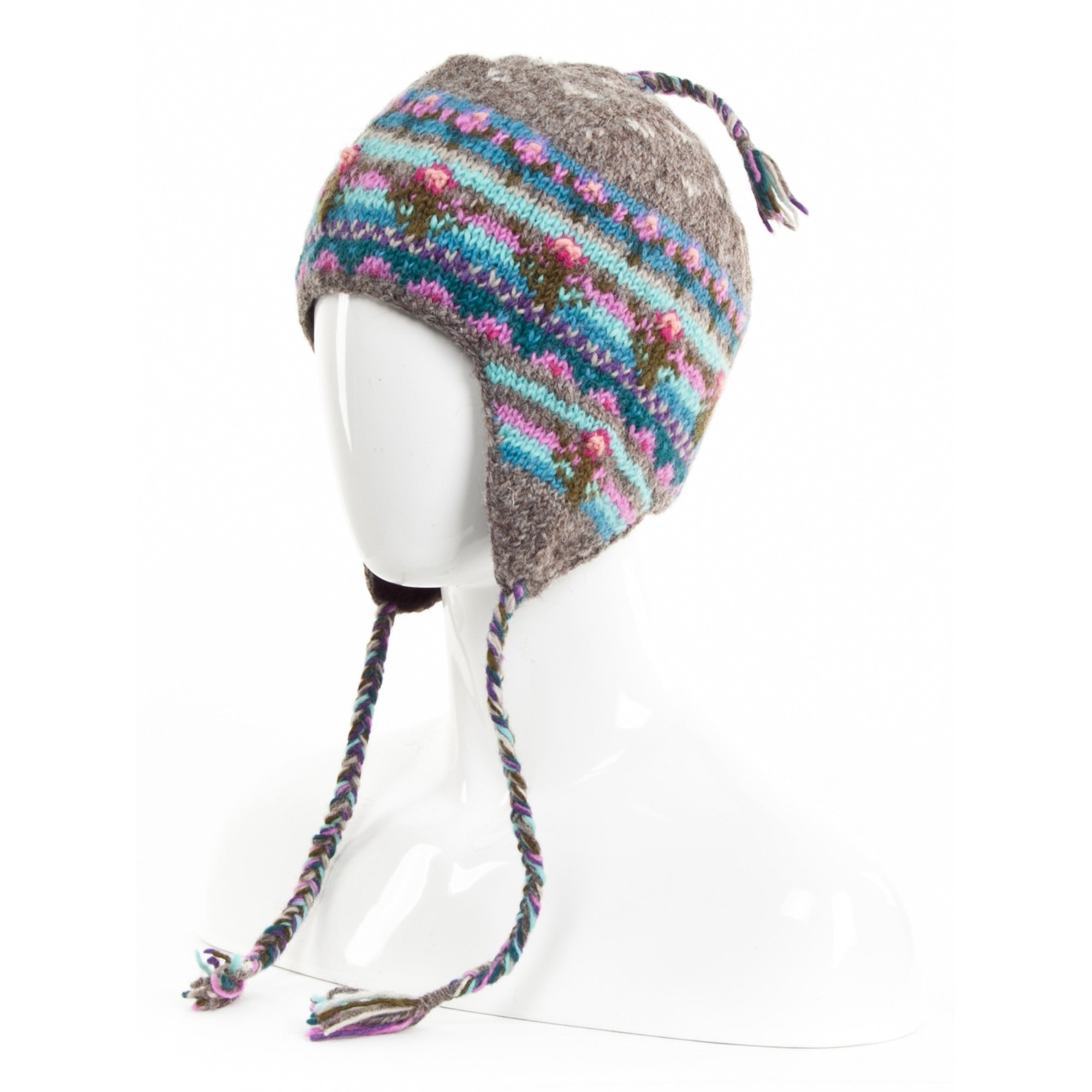 Galena Earflap Hat - Cozy Wool Hat with Springtime Blooms