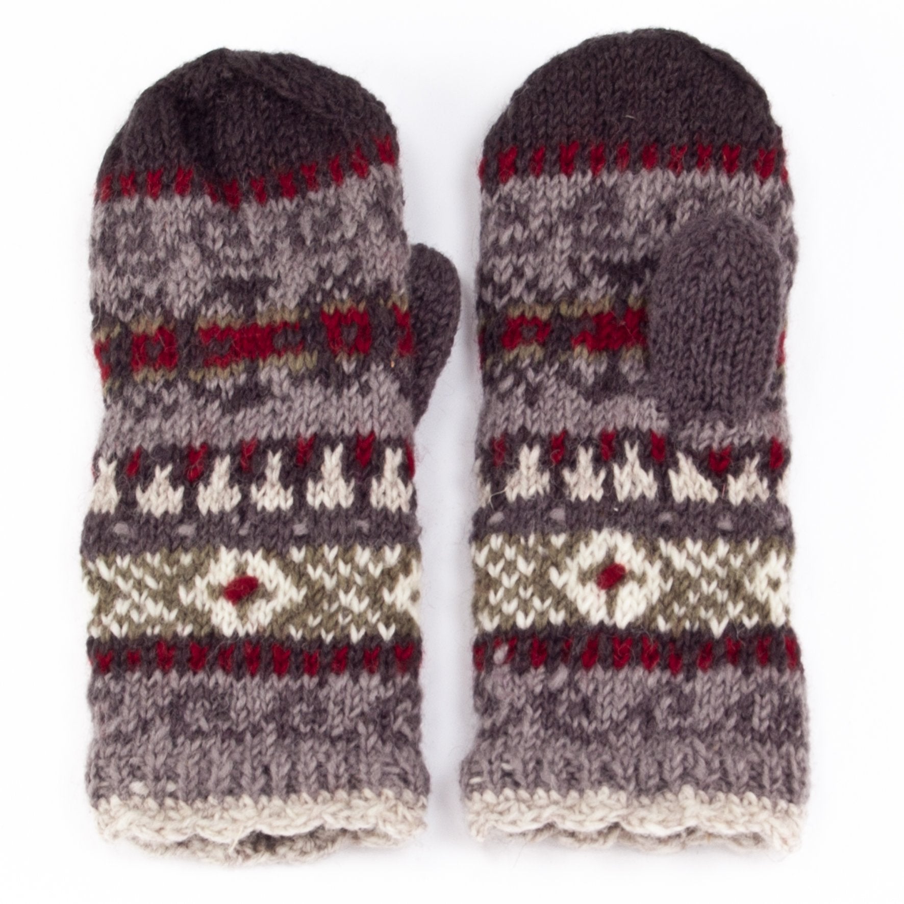 Innsbruck Wool Mittens – Cozy Fleece-Lined, Hand-Knit Nordic Mittens ...